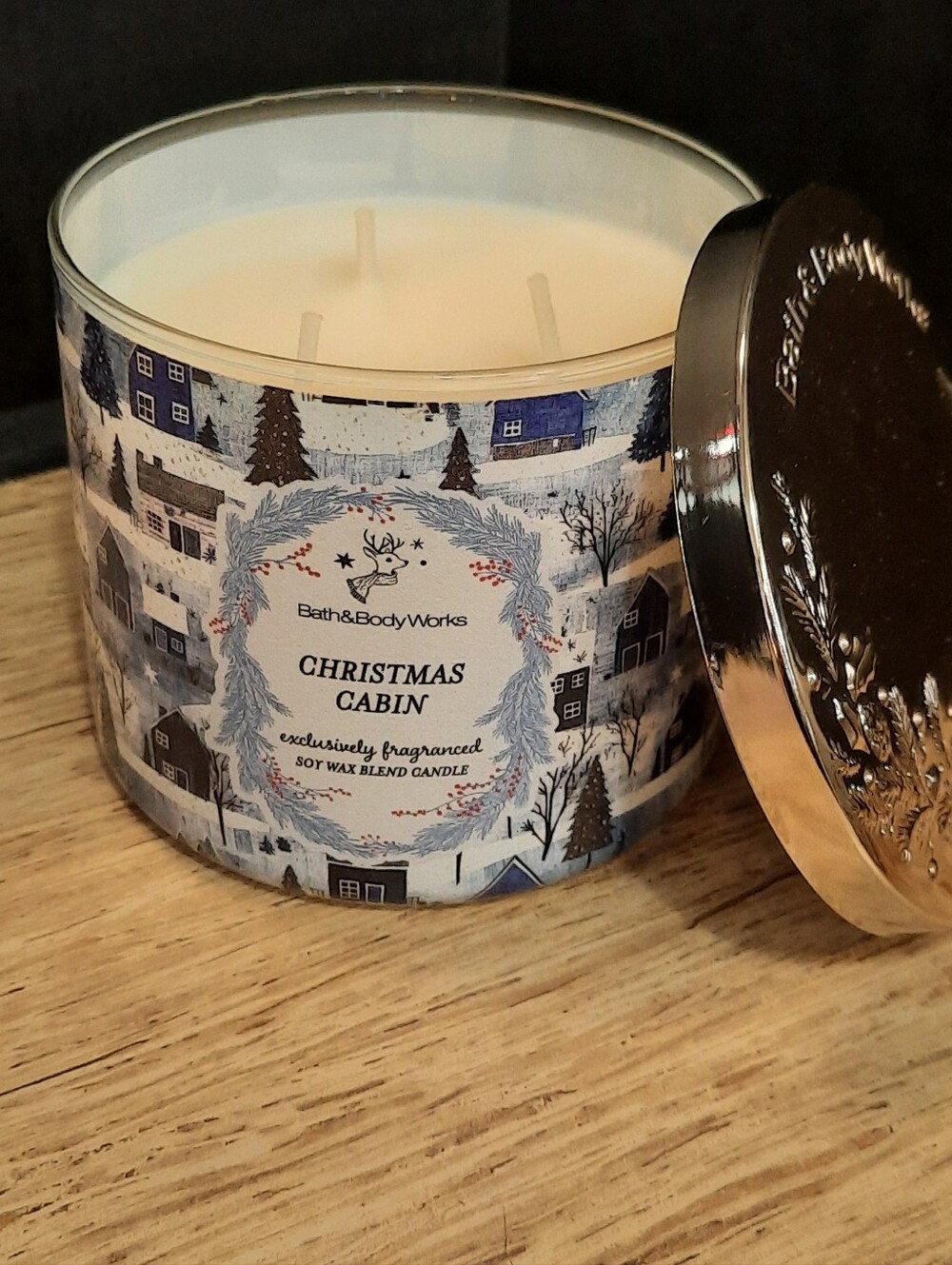 "CHRISTMAS CABIN" Bath And Body Works 3 WICK